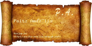 Peitz Amélia névjegykártya